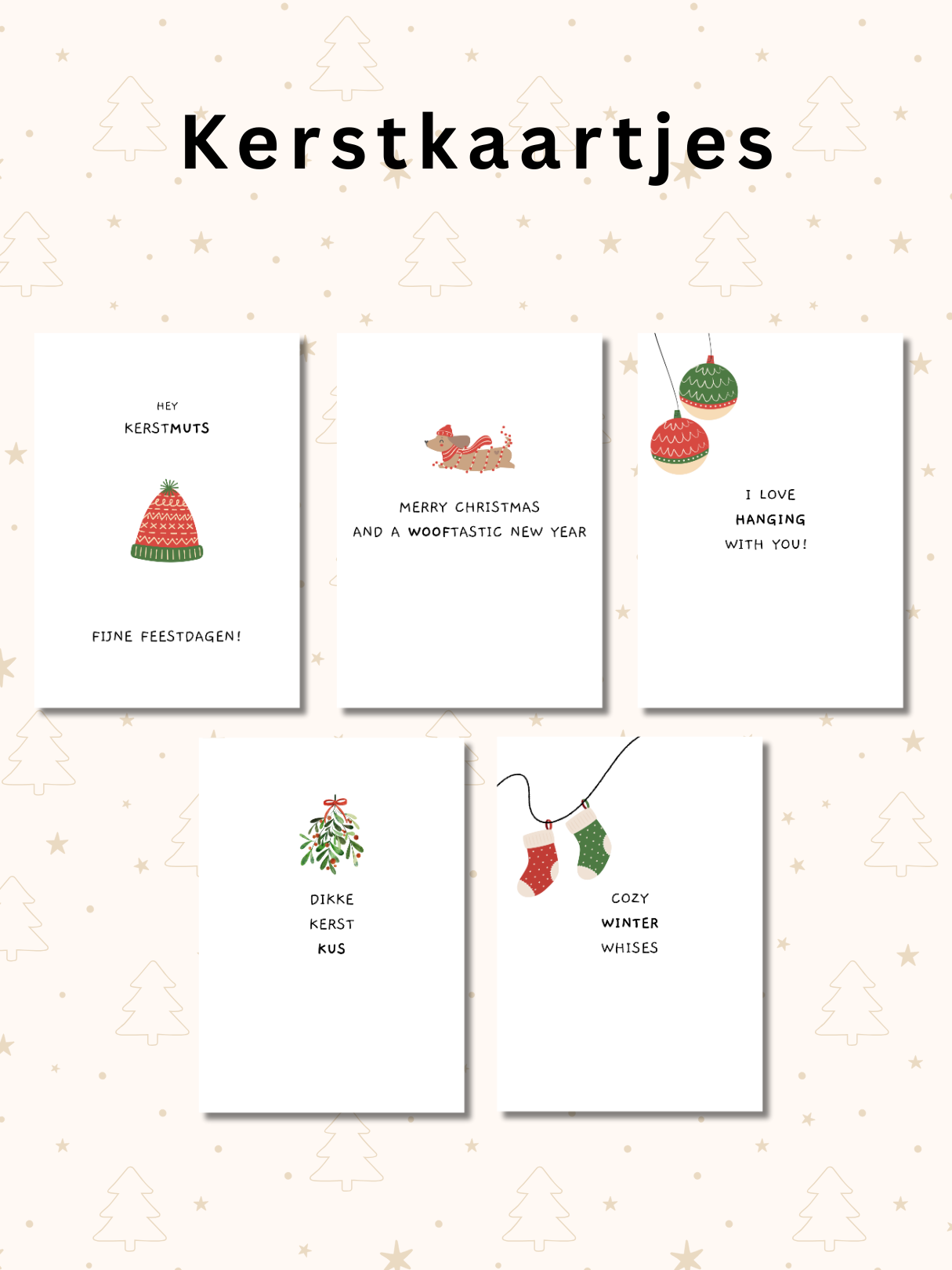 Kerstkaartjes set 4
