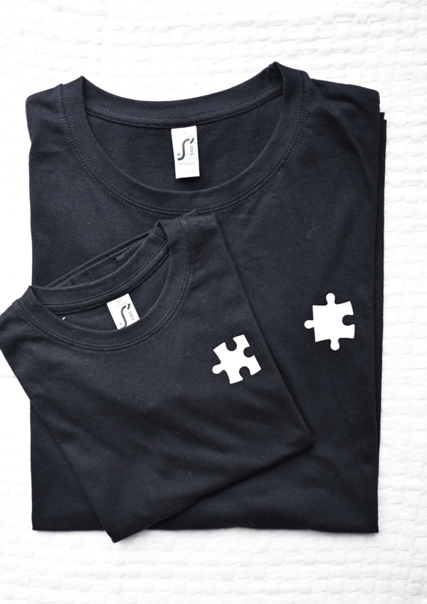 Puzzelstukje set met 2 T-shirts