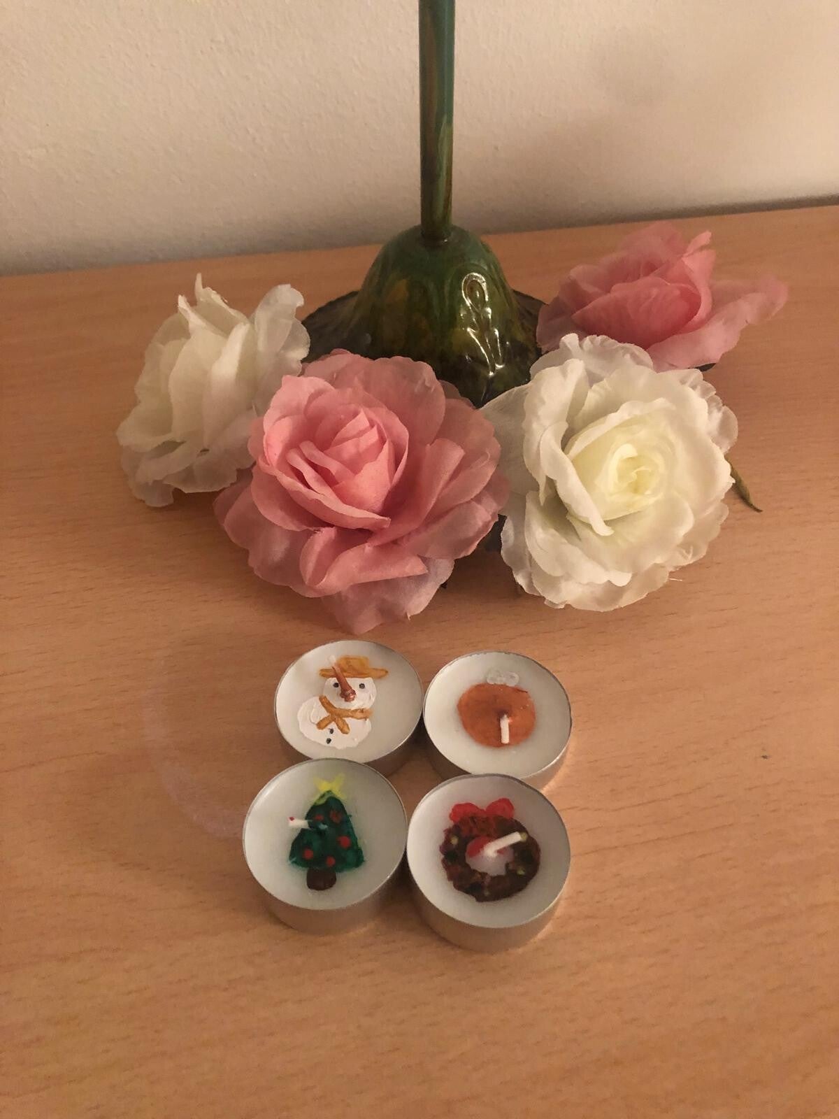 Waxinelichtjes: kerst rood