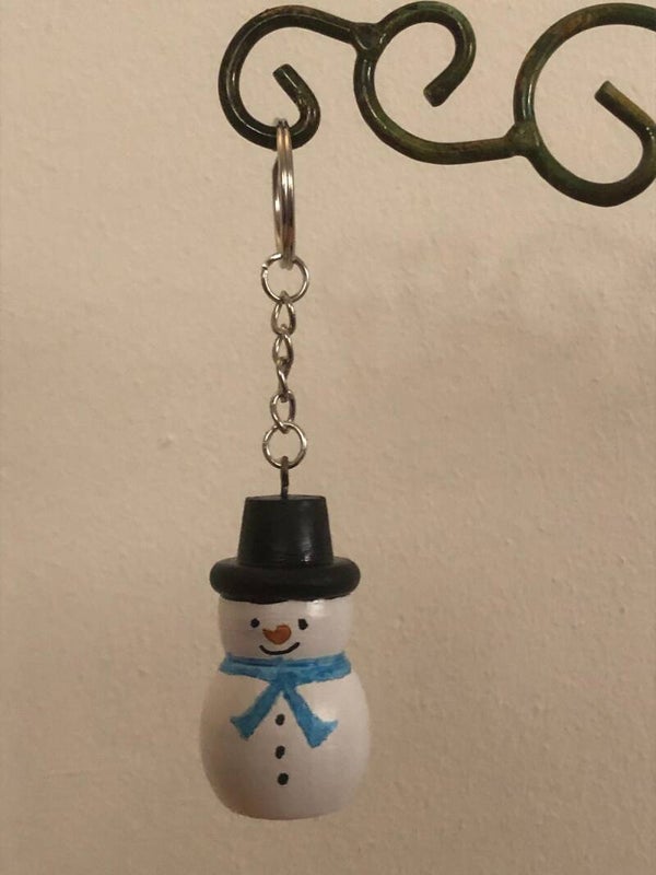 Sleutelhanger: sneeuwpop