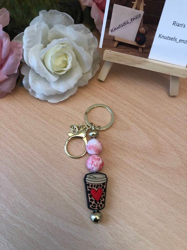 Sleutelhanger drinkbeker hartje