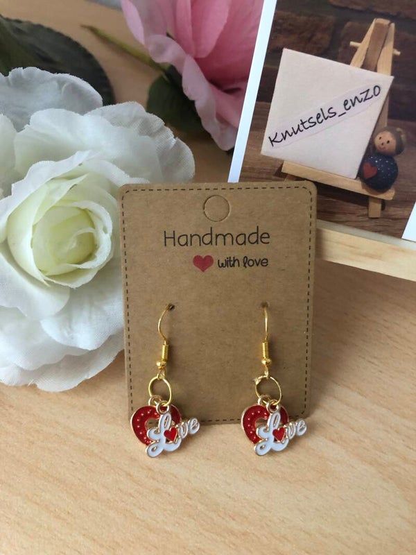 Oorbellen hartje/ love