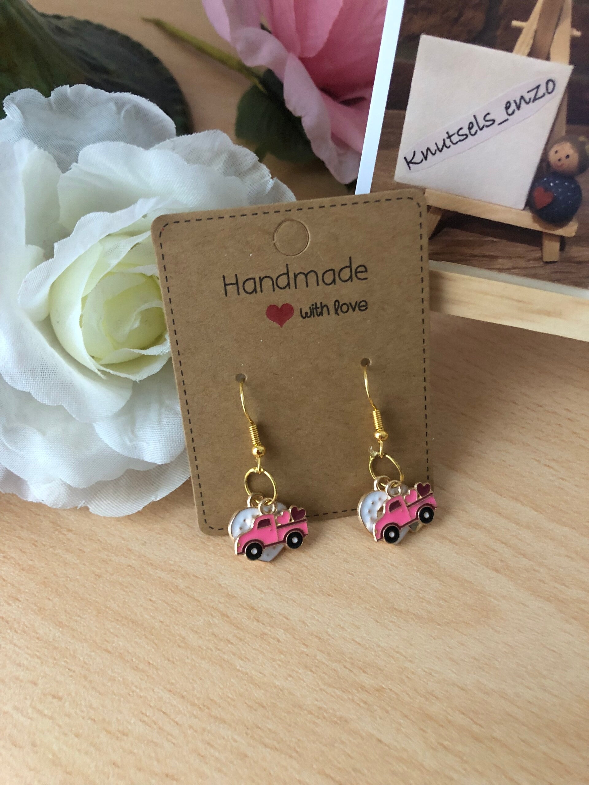 Oorbellen hartje/auto