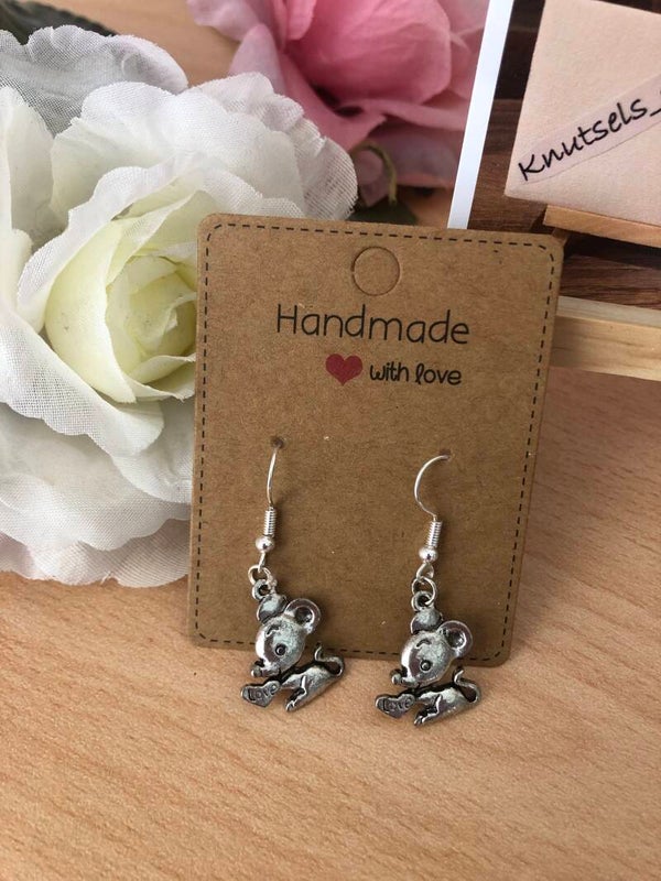 Oorbellen Muis met hartje