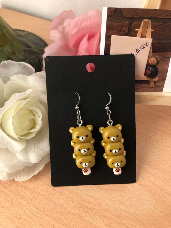 Oorbellen Lollybeer licht bruin