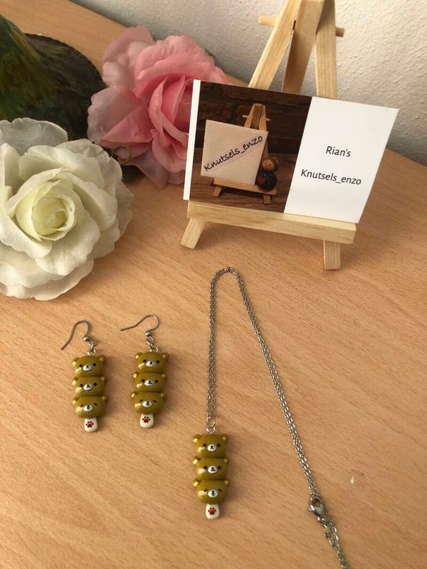 Sieradensetje Lollybeer licht bruin