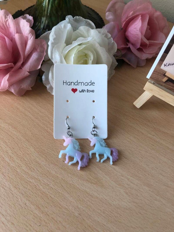 Oorbellen Unicorns 3 kleur