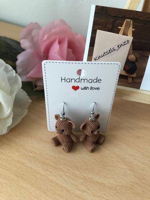 Oorbellen bruine beren