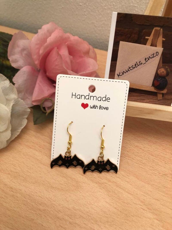 Oorbellen Halloween vleermuis