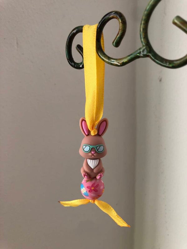 Paasdecoratie Paashaas roze