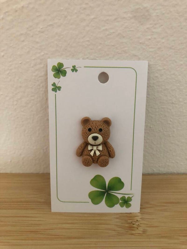 Geluks-broekzakknuffel Beer bruin