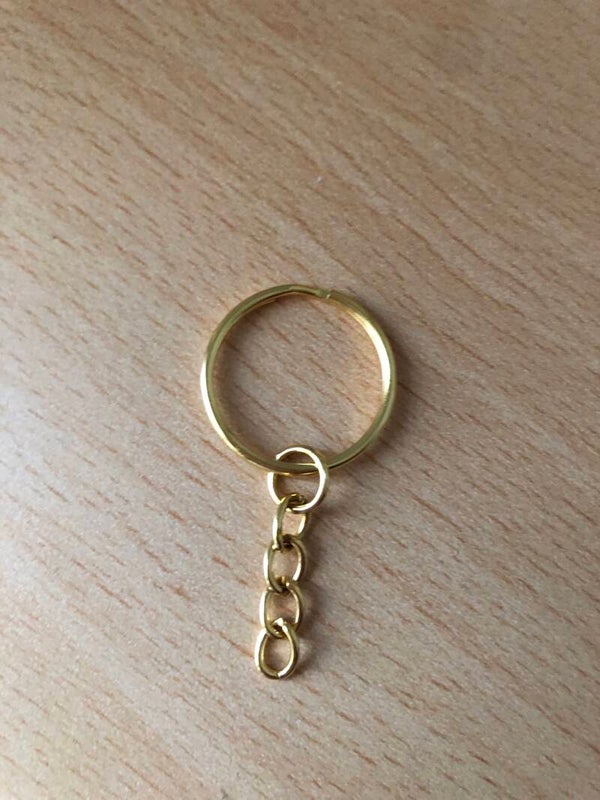 Kies jouw creatie: sleutelhanger goudkleurig