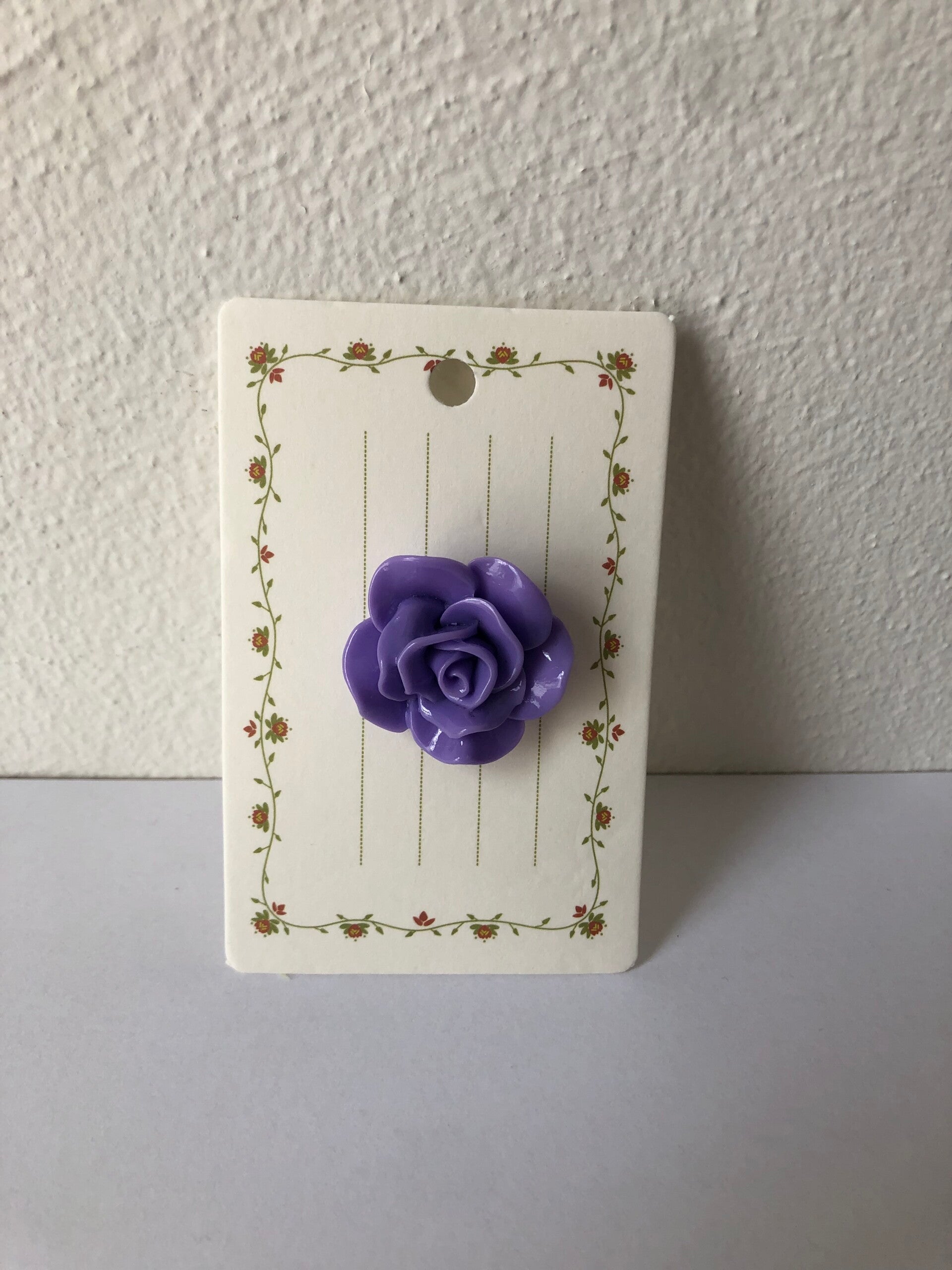 Broche pin bloem paars