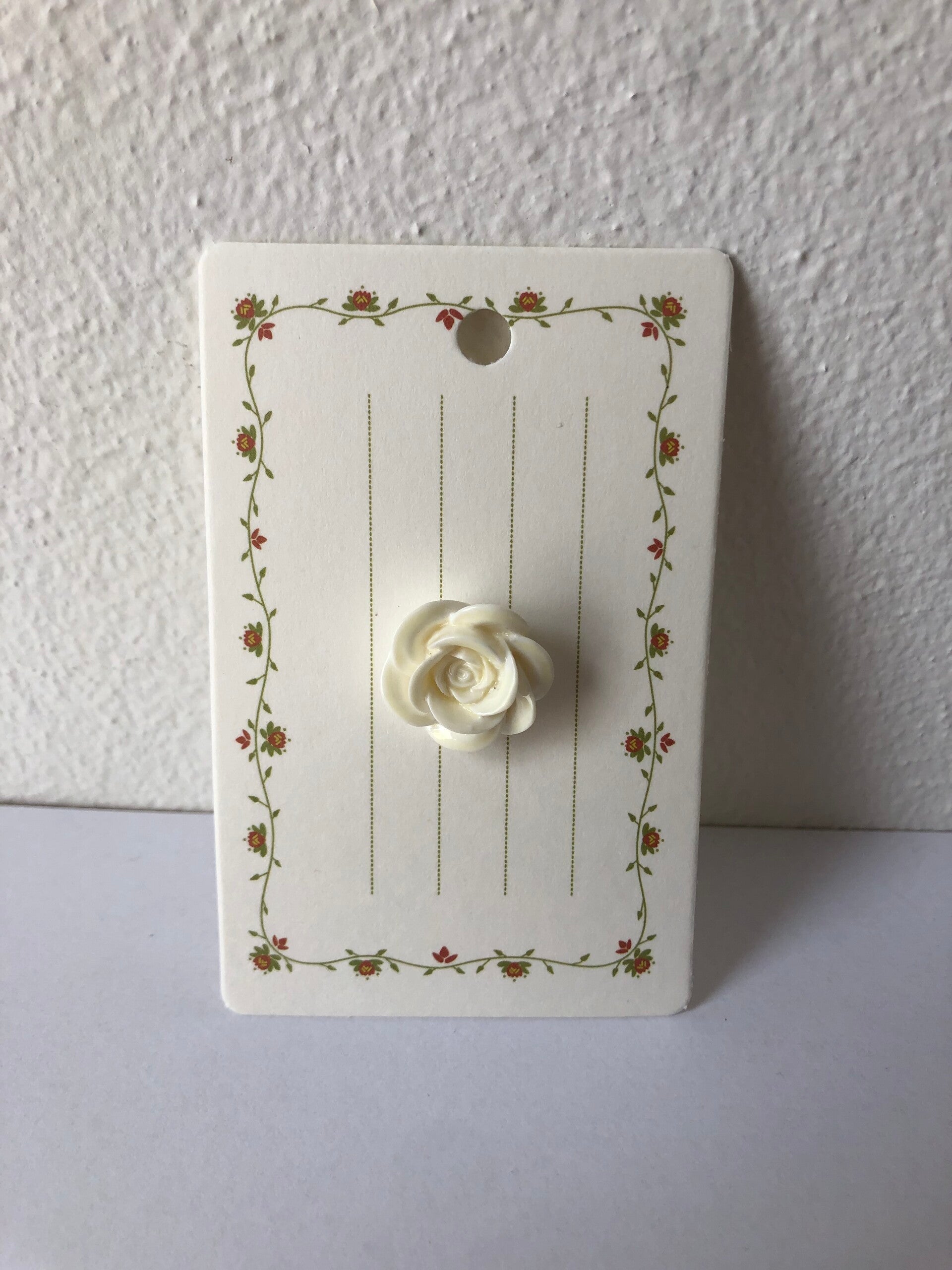 Broche pin bloem wit