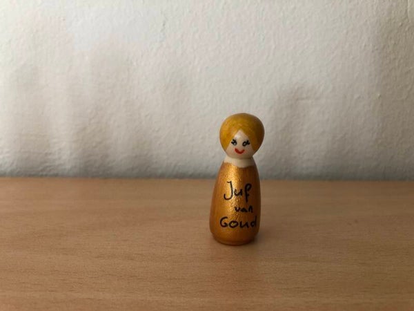 Pegdoll Juf van Goud/ zwart (klein)