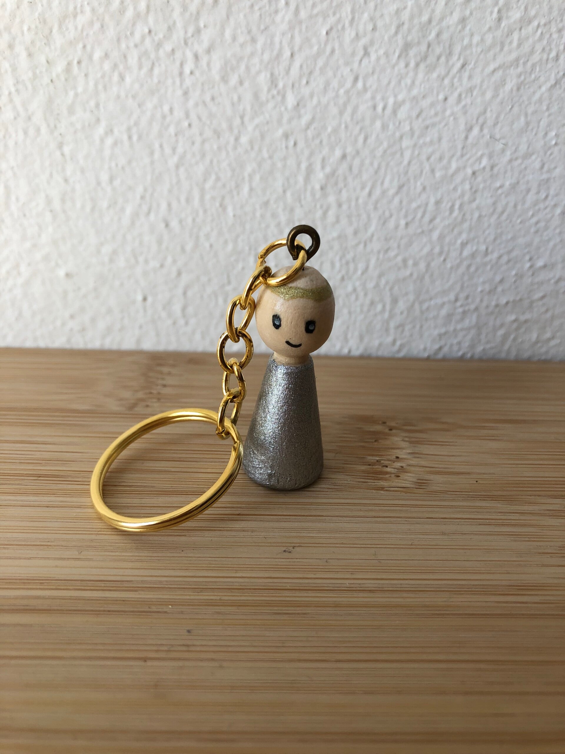 Pegdoll Engeltje sleutelhanger (zilver)