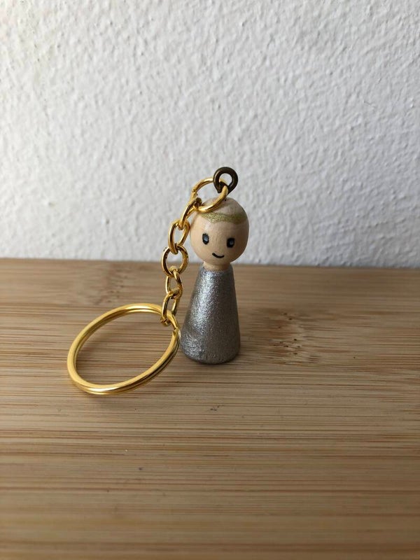 Pegdoll Engeltje sleutelhanger (zilver)