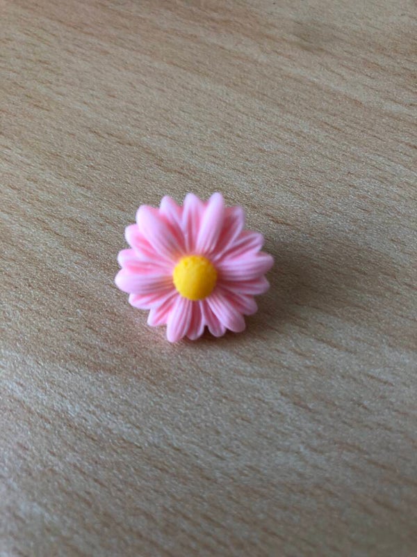 Broche pin roze bloem