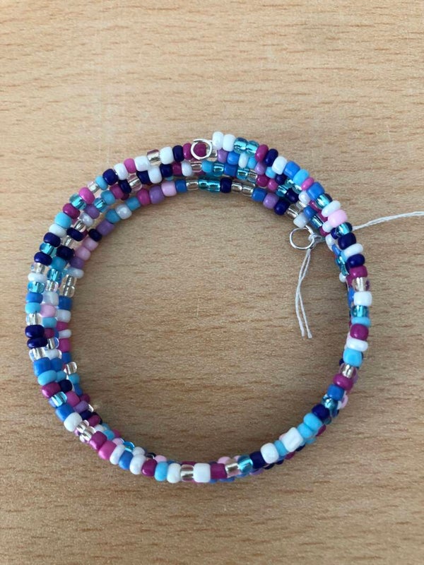 Armband wikkel parelmoer mix