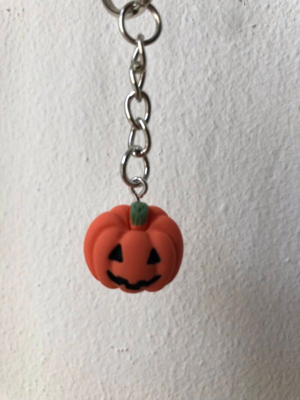 Sleutelhanger Halloween pompoen
