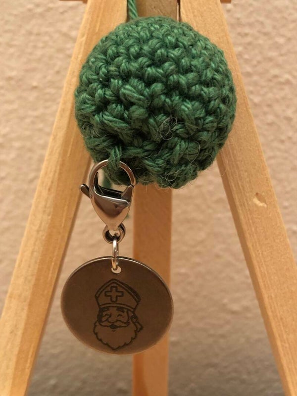 Steekmarkeerder / mini sleutelhanger Hoofdsinterklaas (groot)