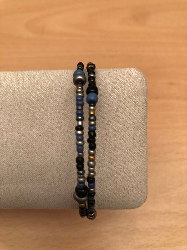 Armband wikkel Galaxy 1,5 loops (variatie kralen)