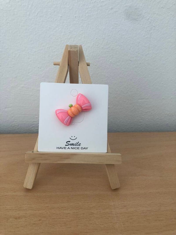 Broche Halloween pompoen strik
