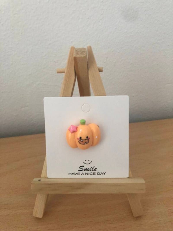 Broche Halloween pompoen open mond