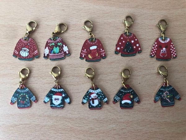 Steekmarkeerder / minisleutelhanger kersttrui