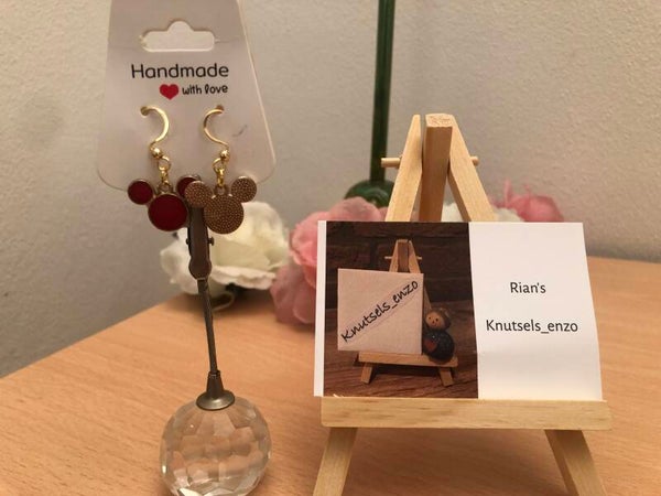 Oorbellen Mickey Mouse rood