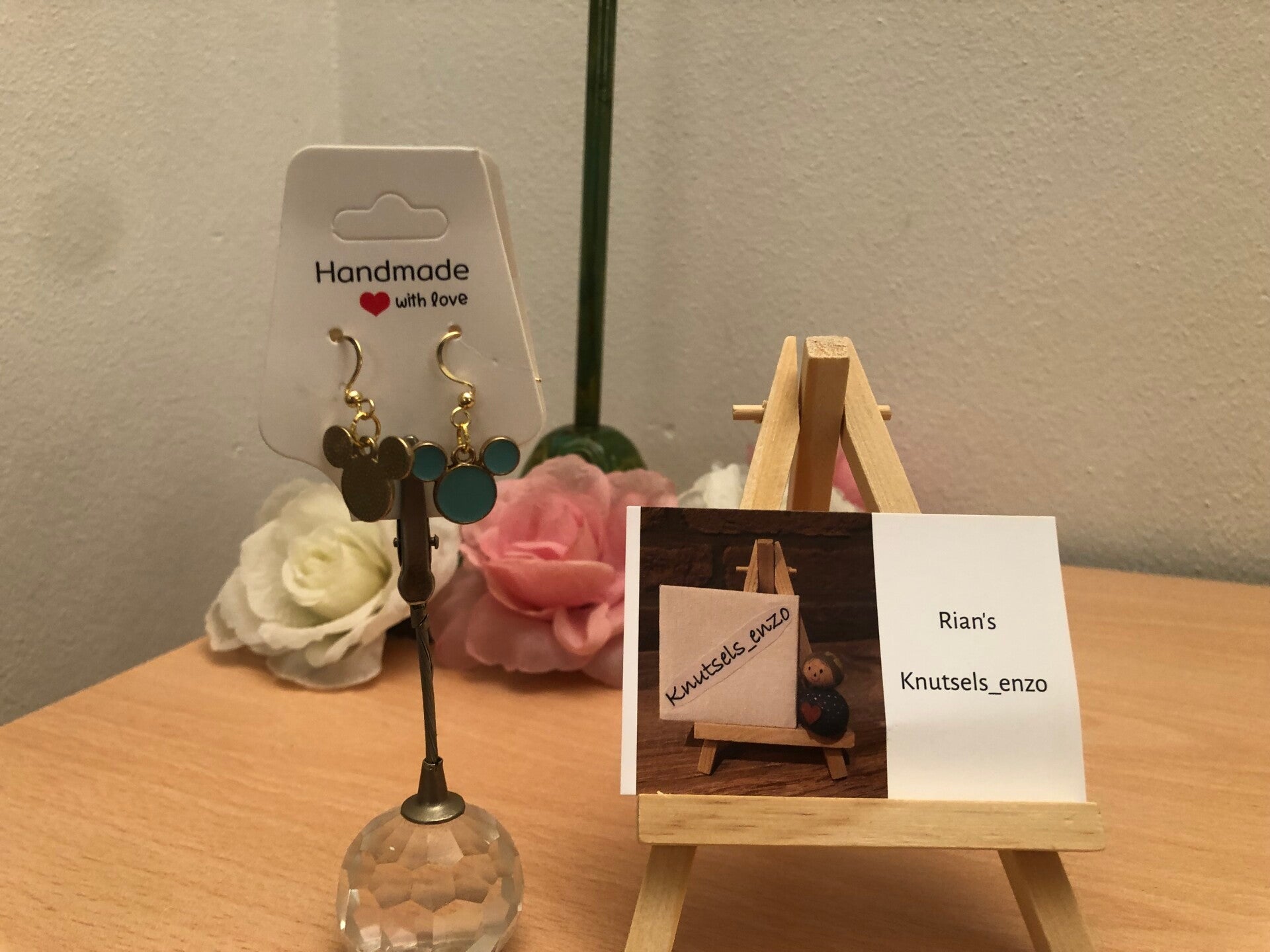 Oorbellen Mickey Mouse turquoise