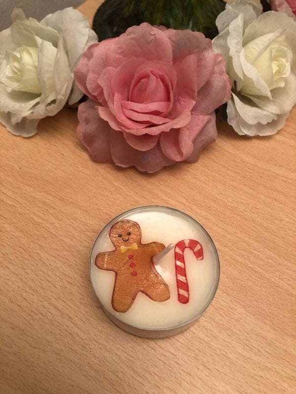 Waxinelichtje maxi peperkoekmannetje