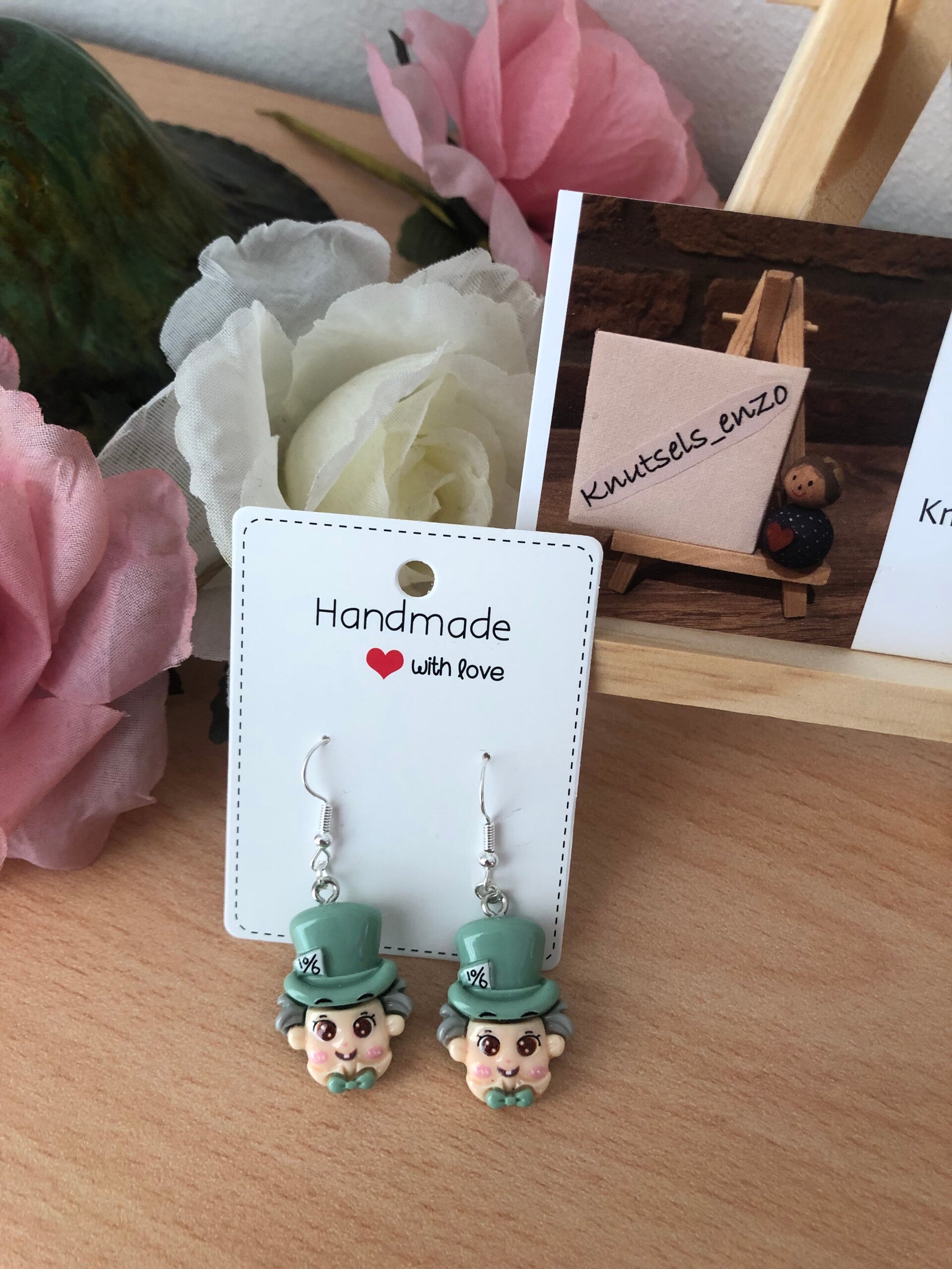 Oorbellen Alice in Wonderland - de Hoedenmaker