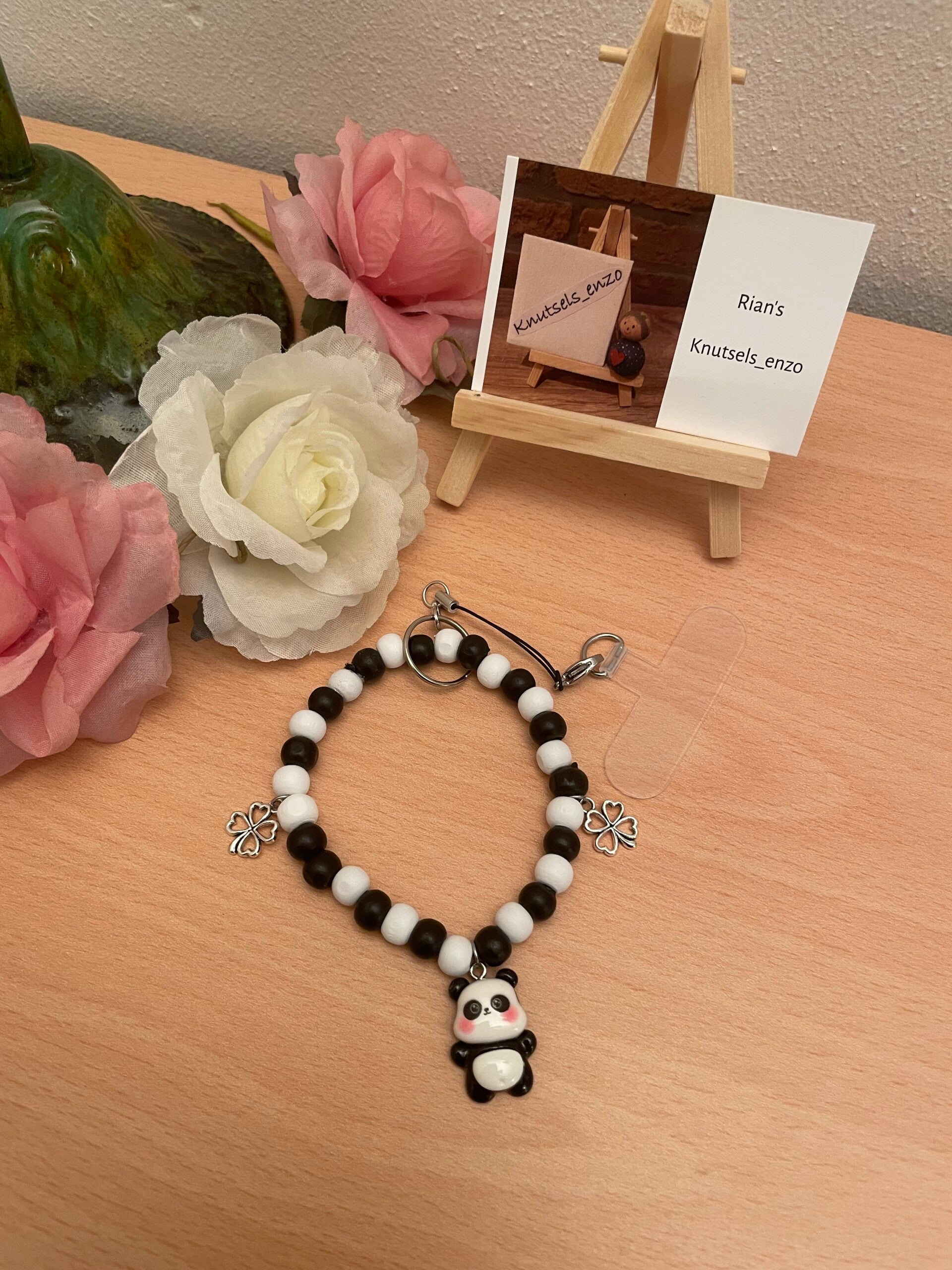 Telefoonkoord - kort - Panda