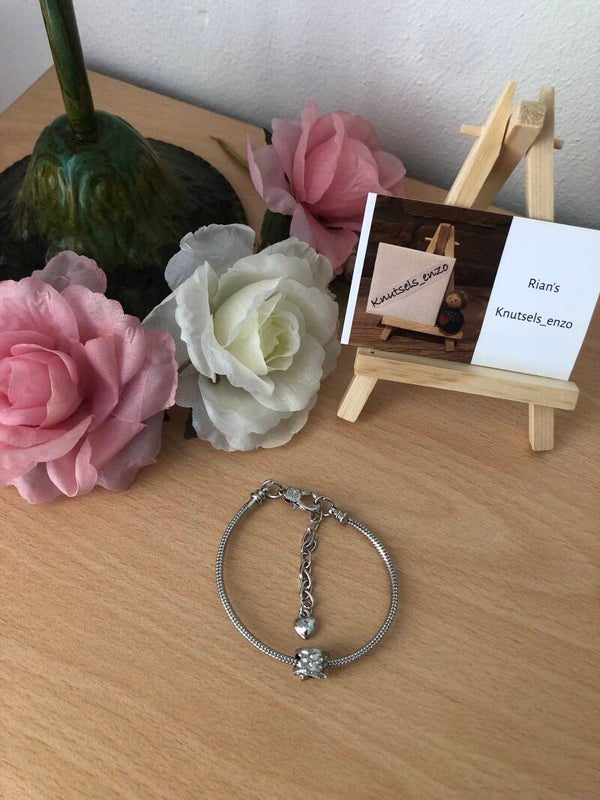 Armband: Zilverkleurige armband unicorn