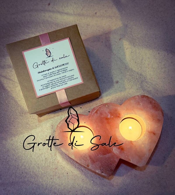 Porta candele T-Ligth CUORE DOPPIO