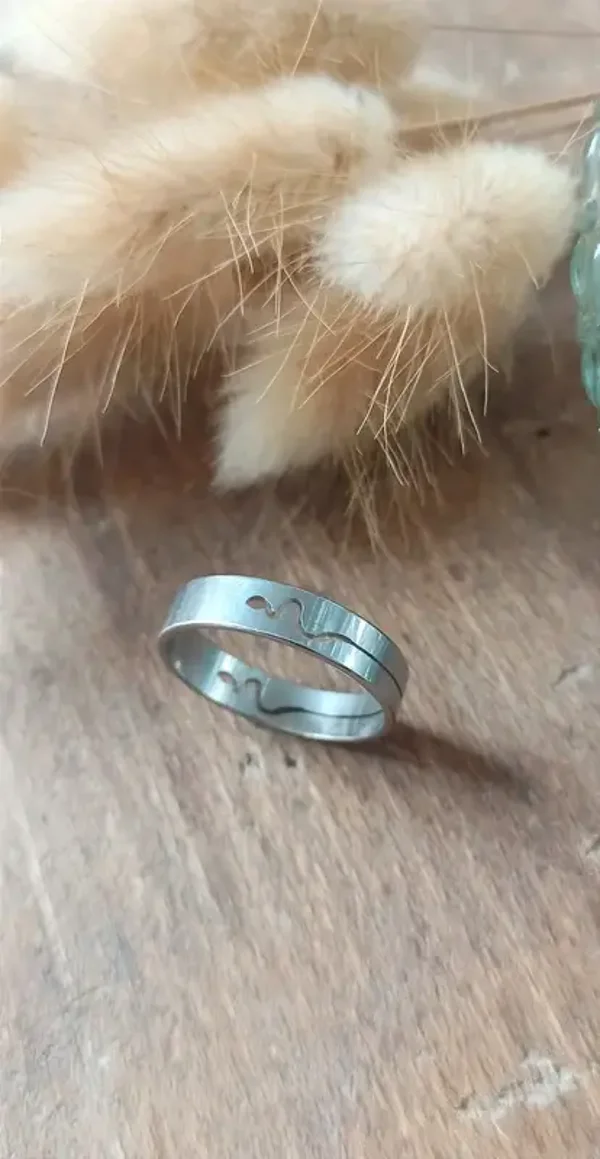 Bague acier Serpent homme ou femme