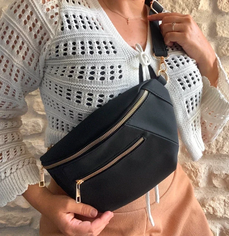 Sac banane daim velours