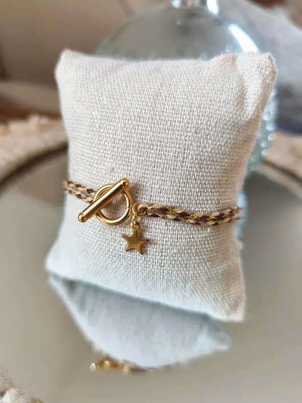 Bracelet fermoir OT acier inoxydable étoile