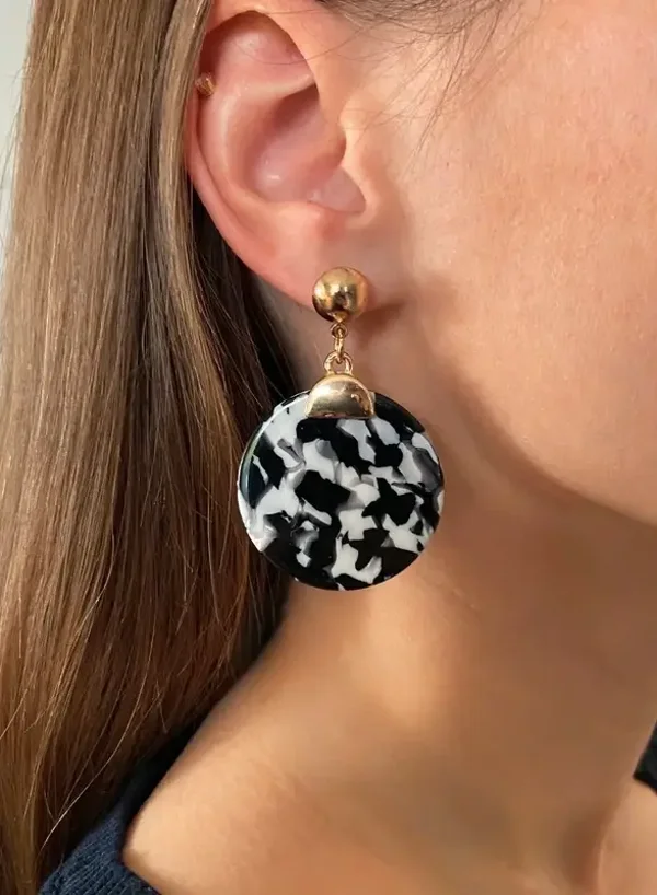 Boucles d'oreilles écailles de tortue de synthèse