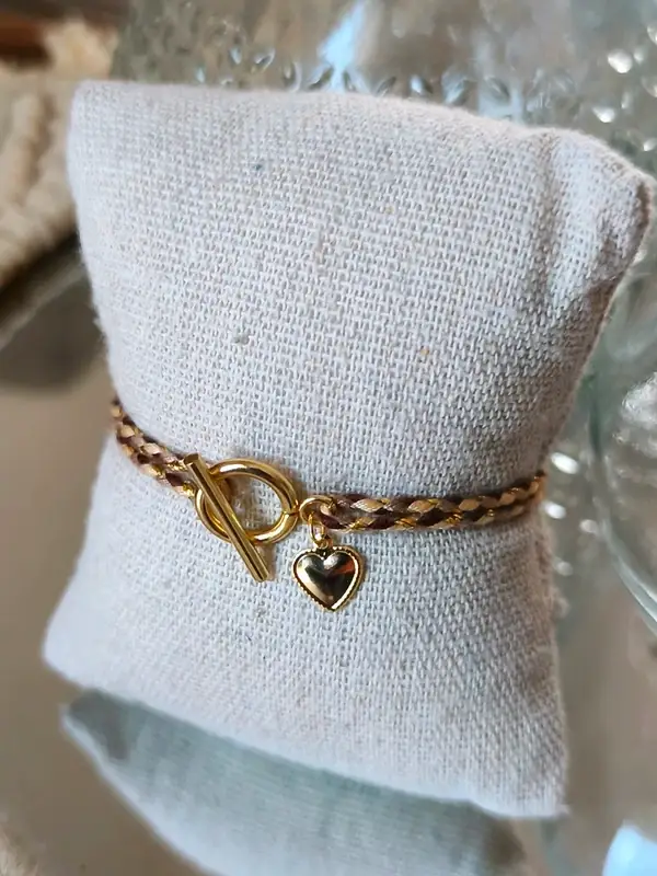 Bracelet cordon fermoir OT acier inoxydable