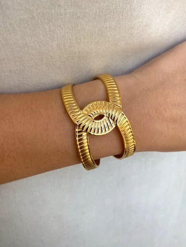 Bracelet jonc tendance acier inoxydable