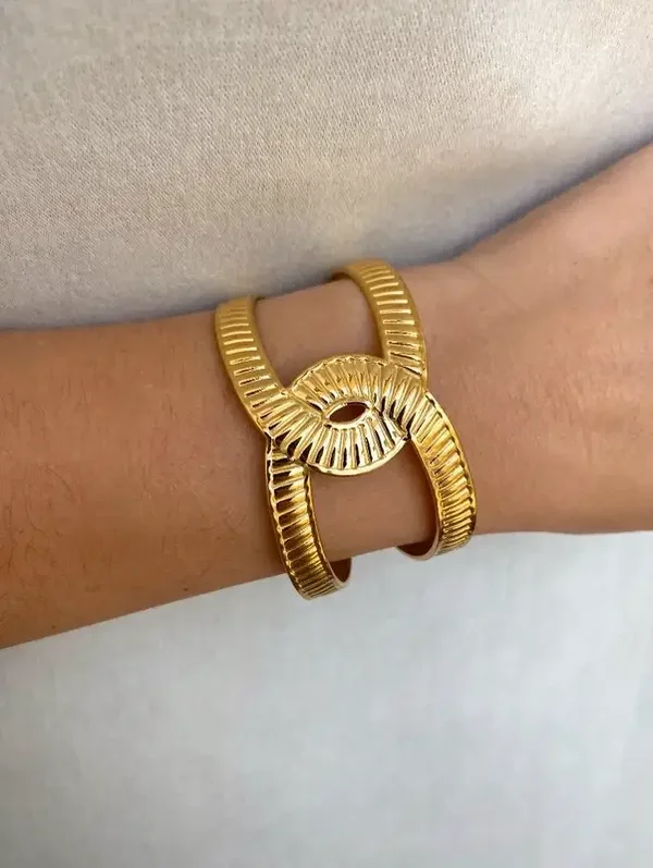 Bracelet jonc tendance acier inoxydable