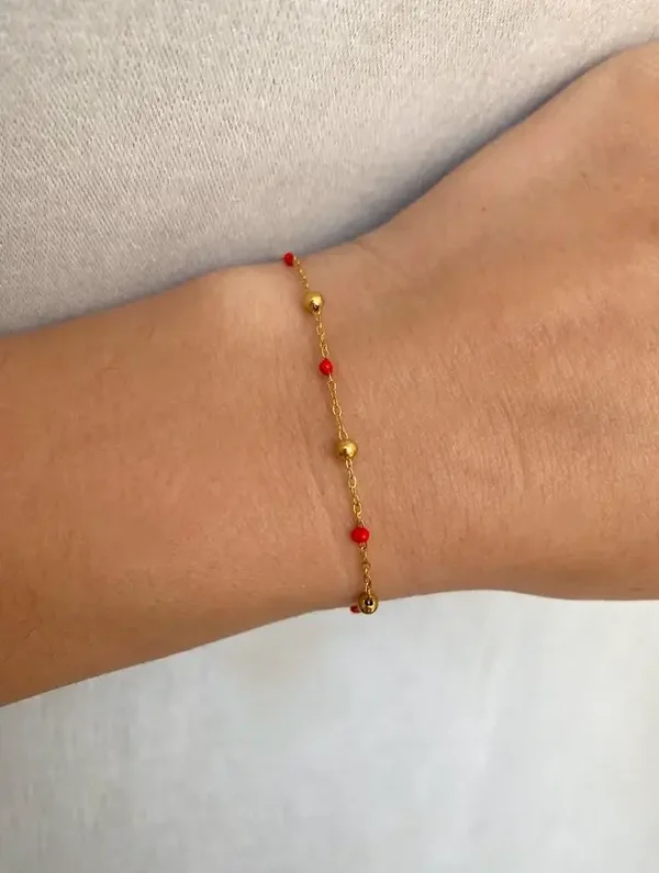 Bracelet acier inoxydable émail de couleur