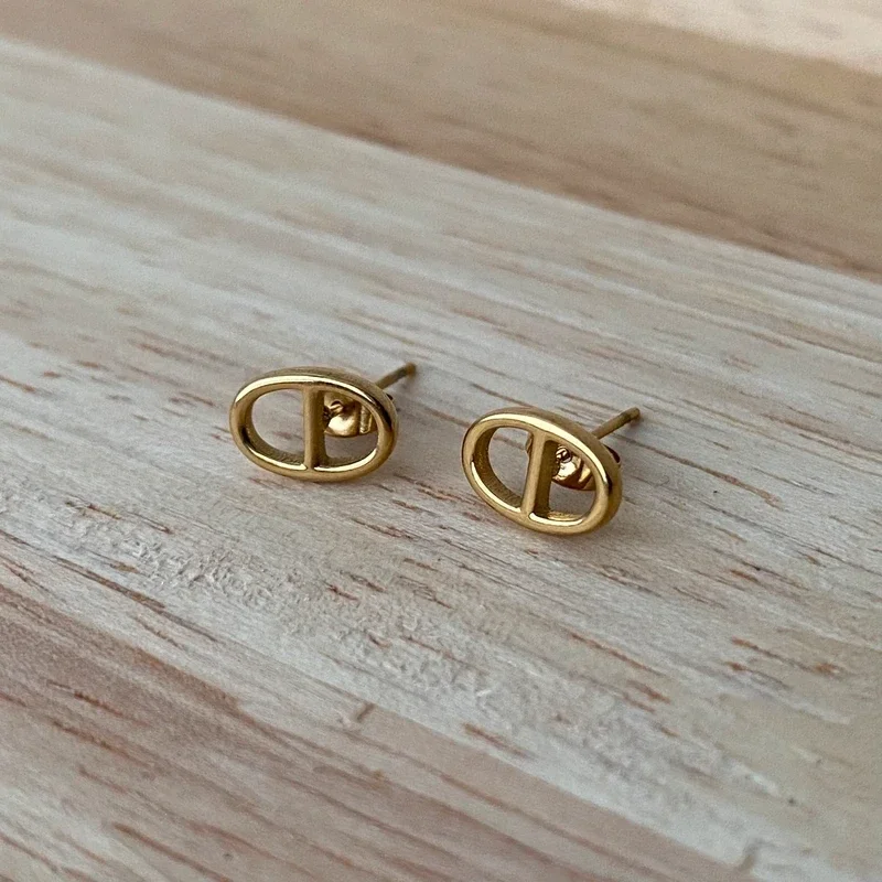 Boucles d'oreilles maillons acier inoxydable