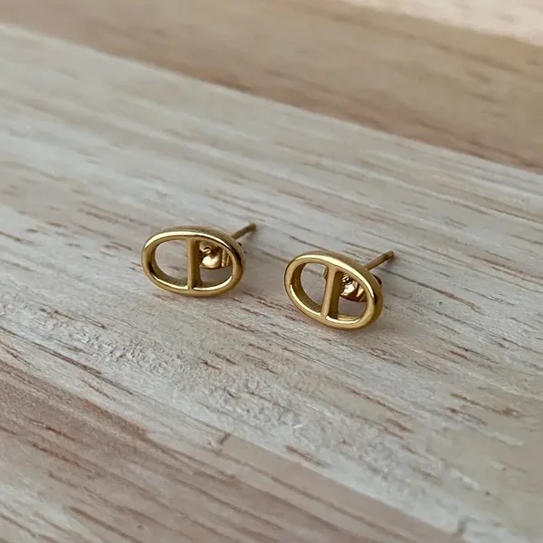 Boucles d'oreilles maillons acier inoxydable