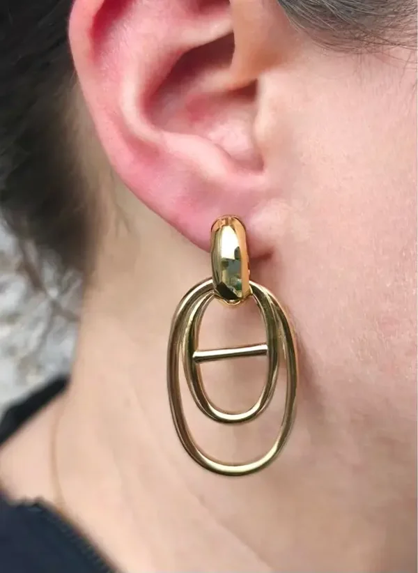 Boucles d’oreilles acier inoxydable maille marine