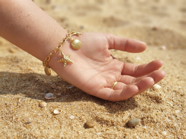 Bracelet breloques mer acier inoxydable
