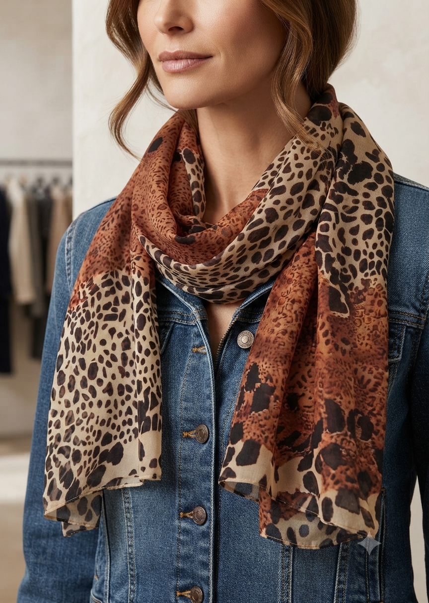 Foulard imprimé léopard