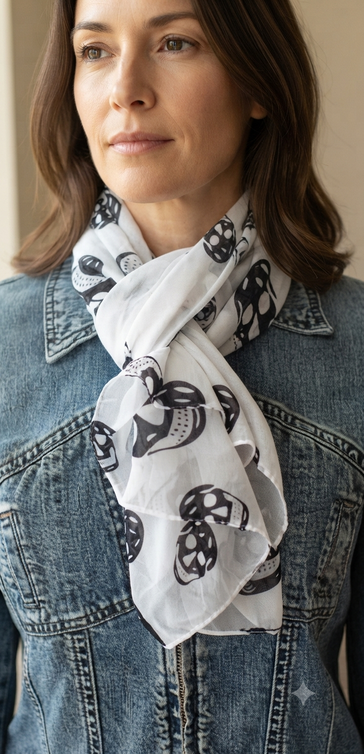 Petit foulard têtes de mort